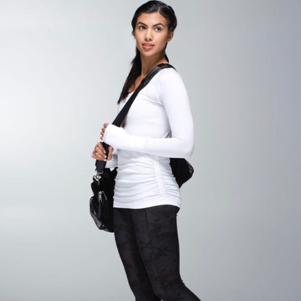 Lululemon swiftly tech ruched scoop top white 12